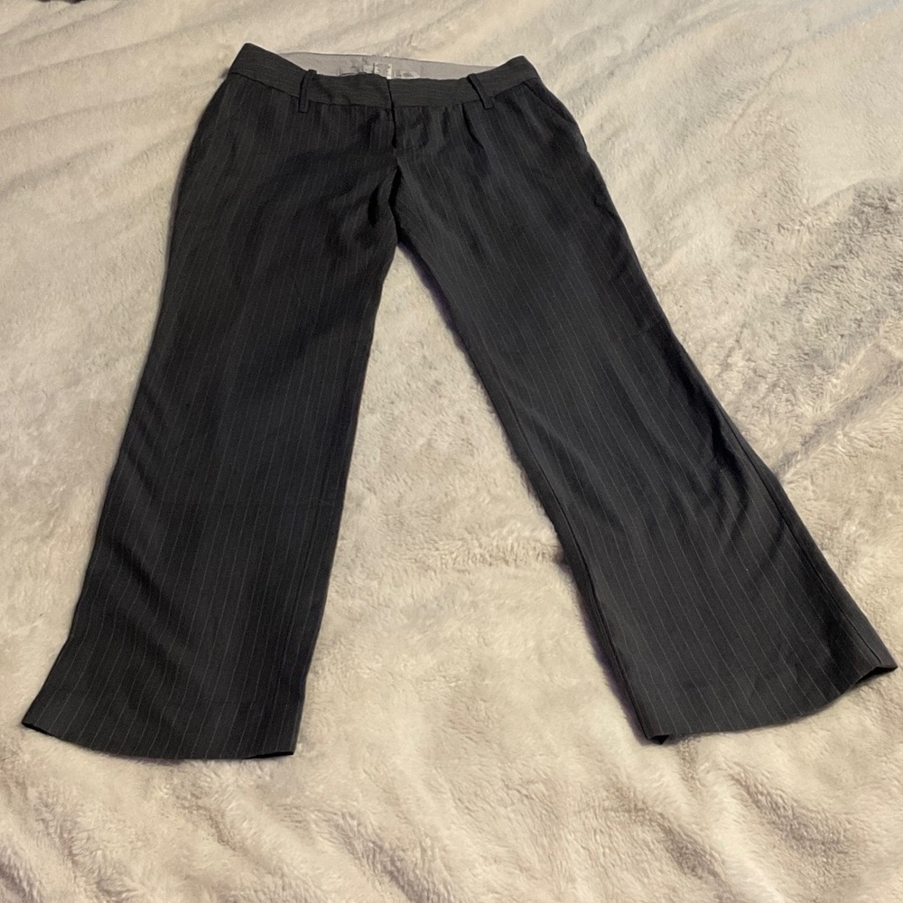 Old Navy Women's Black Pinstripe Wide-Leg Dress Pants
